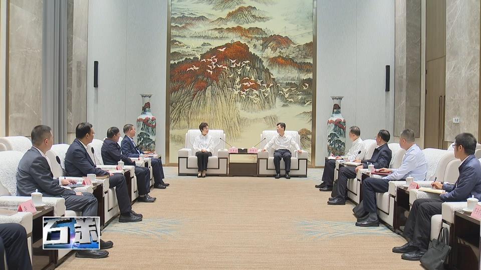 郄英才與國網(wǎng)湖北省電力有限公司吳英姿一行座談